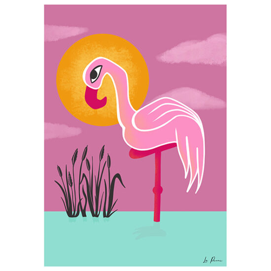 Flamingo - Tirage 21x29,7 cm